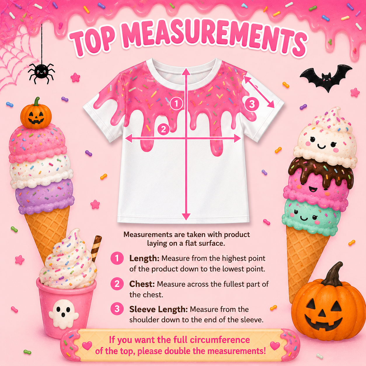 Girls/Toddler/Baby/Tween/Teen Pink Sprinkle Ice Cream Cone Costume Set