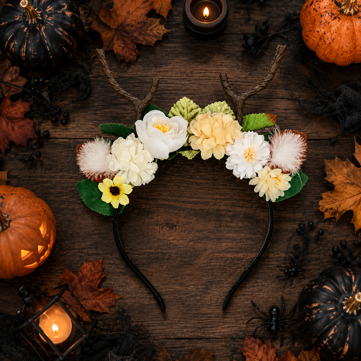 RESTOCKED! Deer Floral Antler Headband