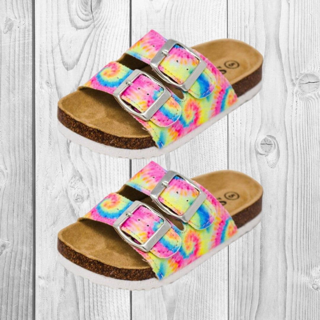 Girls/Toddler Sandals - Spiral Tie Dye
