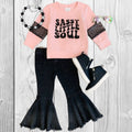 RESTOCKED! Girls/Toddler "Sassy Little Soul" Denim Bell Bottom Set