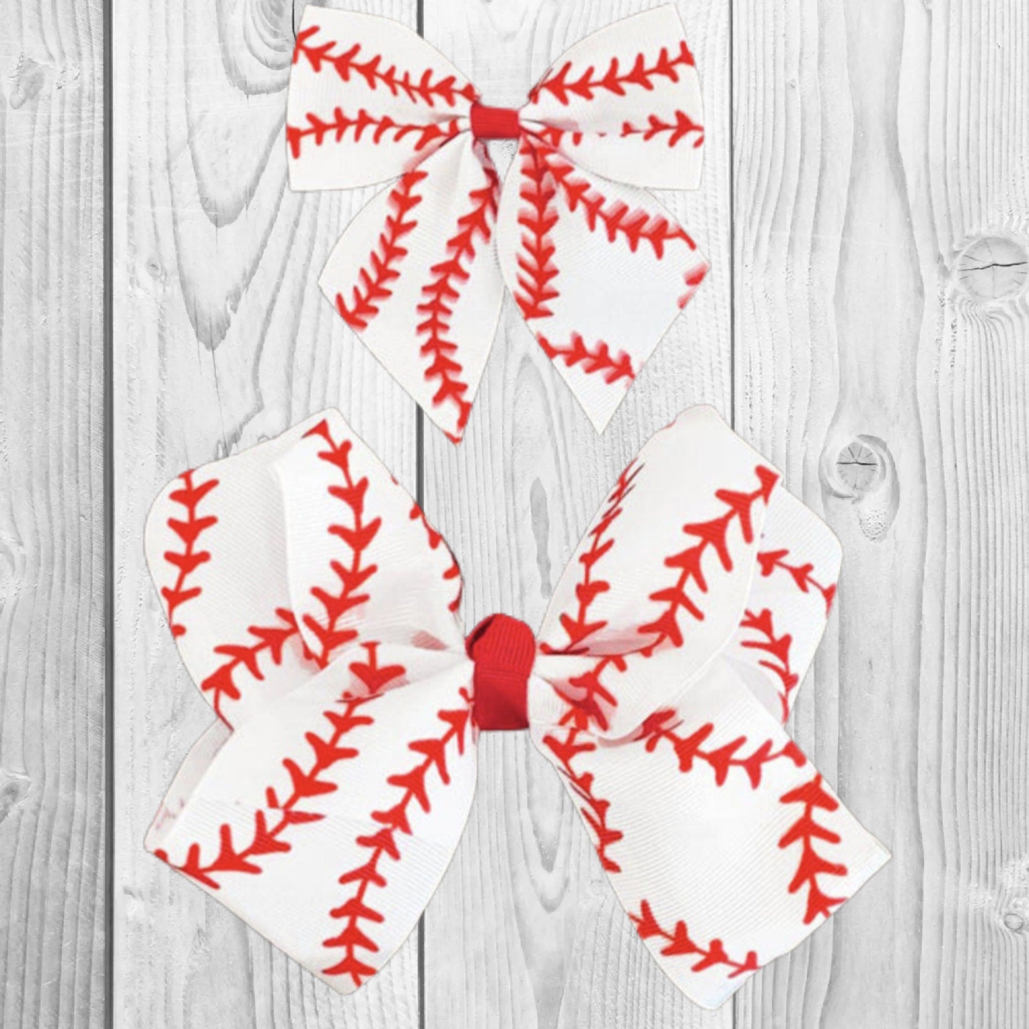 Baseball Bows - 3" Or 6", Game Day, Sports, Accessories Alligator Clip Small Large, Summer, Boutique