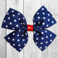 RESTOCKED! Red, White & Blue Star Bow, 4 Inch Memorial Day, 4th Of July, Patriotic, Girls Hair American Flag Stars And Stripes USA, Boutique
