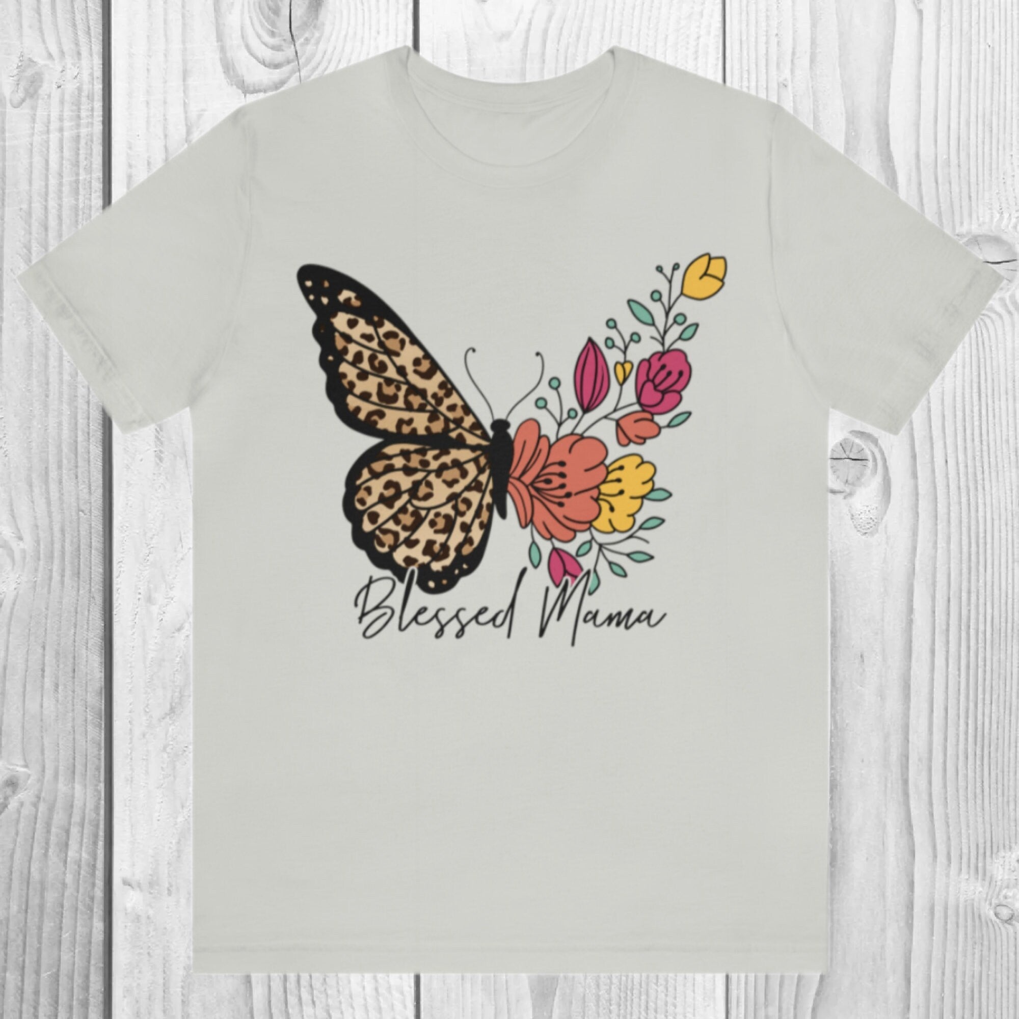Blessed Mama Shirt, Butterfly Mama T-Shirt, Pregnancy Announcement, Baby Shower Gift, New Mother Gift, Gift For Mom