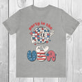 Party In The USA Shirt, Retro Patriotic T-Shirt, 4th of July Tee, Red White Blue Shirt, American Pride Top, Unisex Fit Graphic Tee