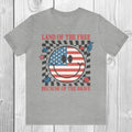 Women's Retro "Land Of The Free Because Of The Brave" Unisex Fit Jersey Short Sleeve Tee, Independence Day, T-Shirt, Camping 4th Of July