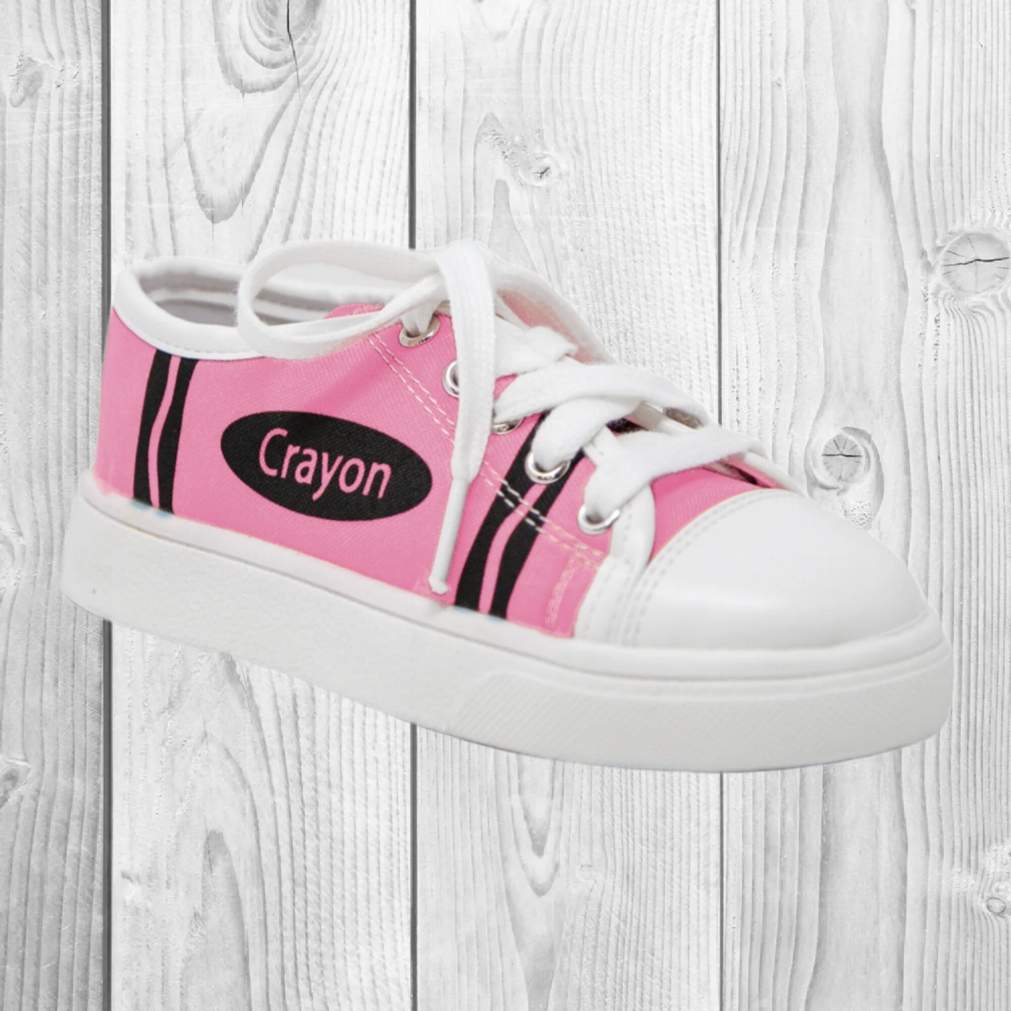 RESTOCKED! Girls/Toddler Crayon Sneakers - Pink, Red & NEW COLORS Purple And Blue! Back To School Shoes, Boutique, 1st Day Of School