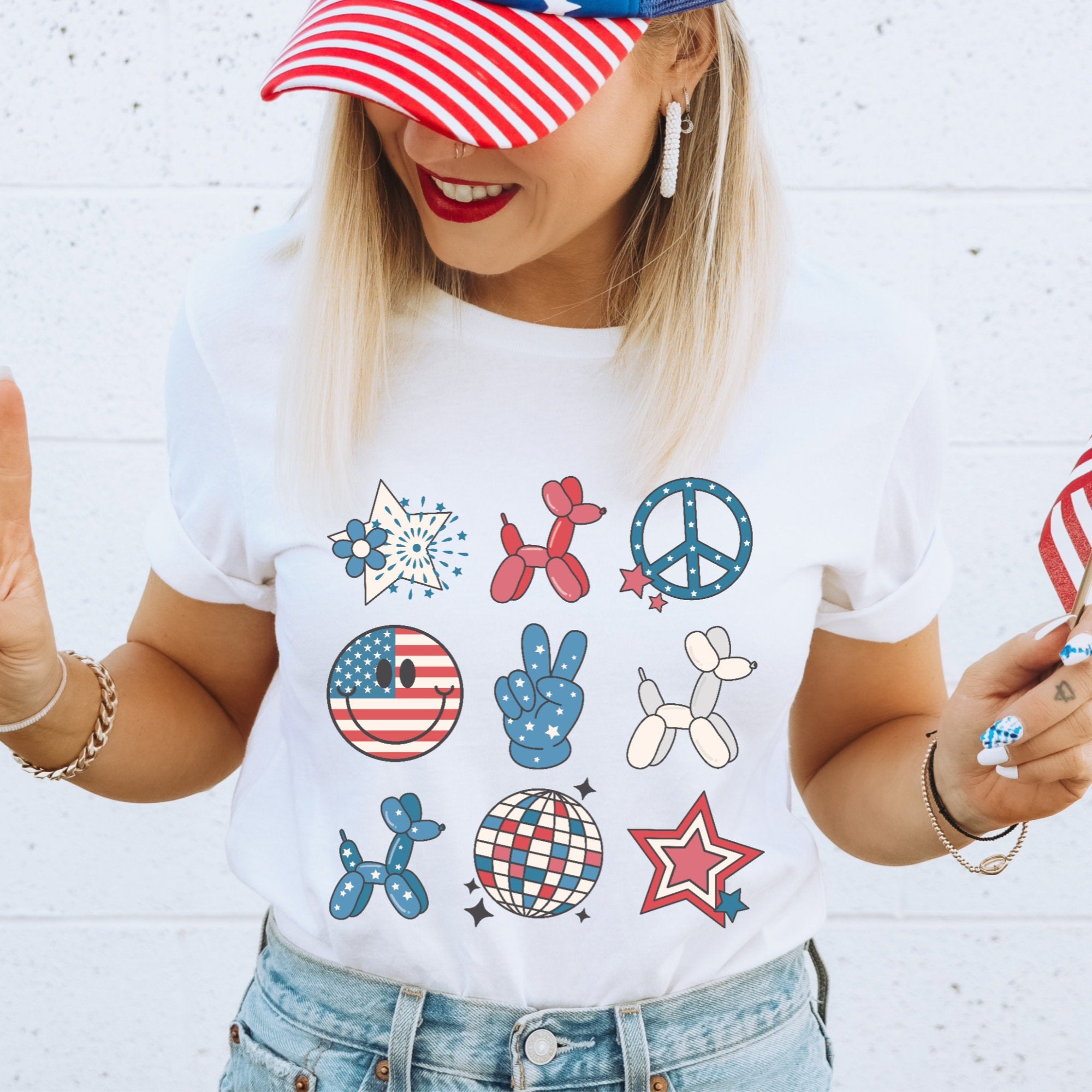 Retro Fourth of July Shirt, Patriotic Red White & Blue Tee, Independence Day Graphic T-Shirt, Memorial Day Unisex Fit