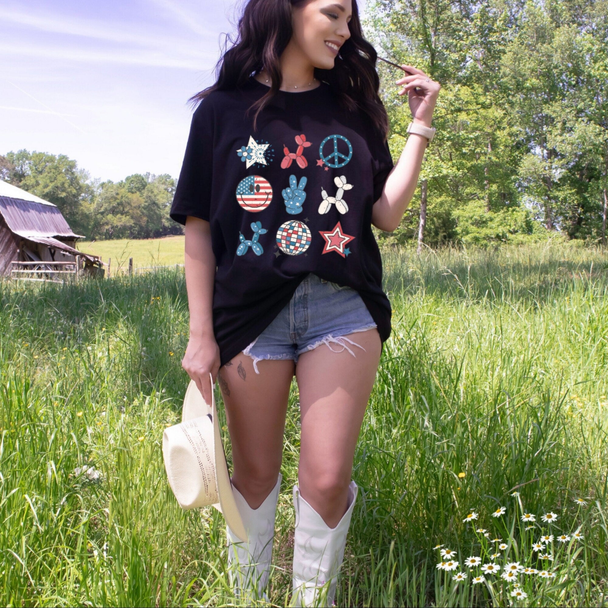 Retro Fourth of July Shirt, Patriotic Red White & Blue Tee, Independence Day Graphic T-Shirt, Memorial Day Unisex Fit