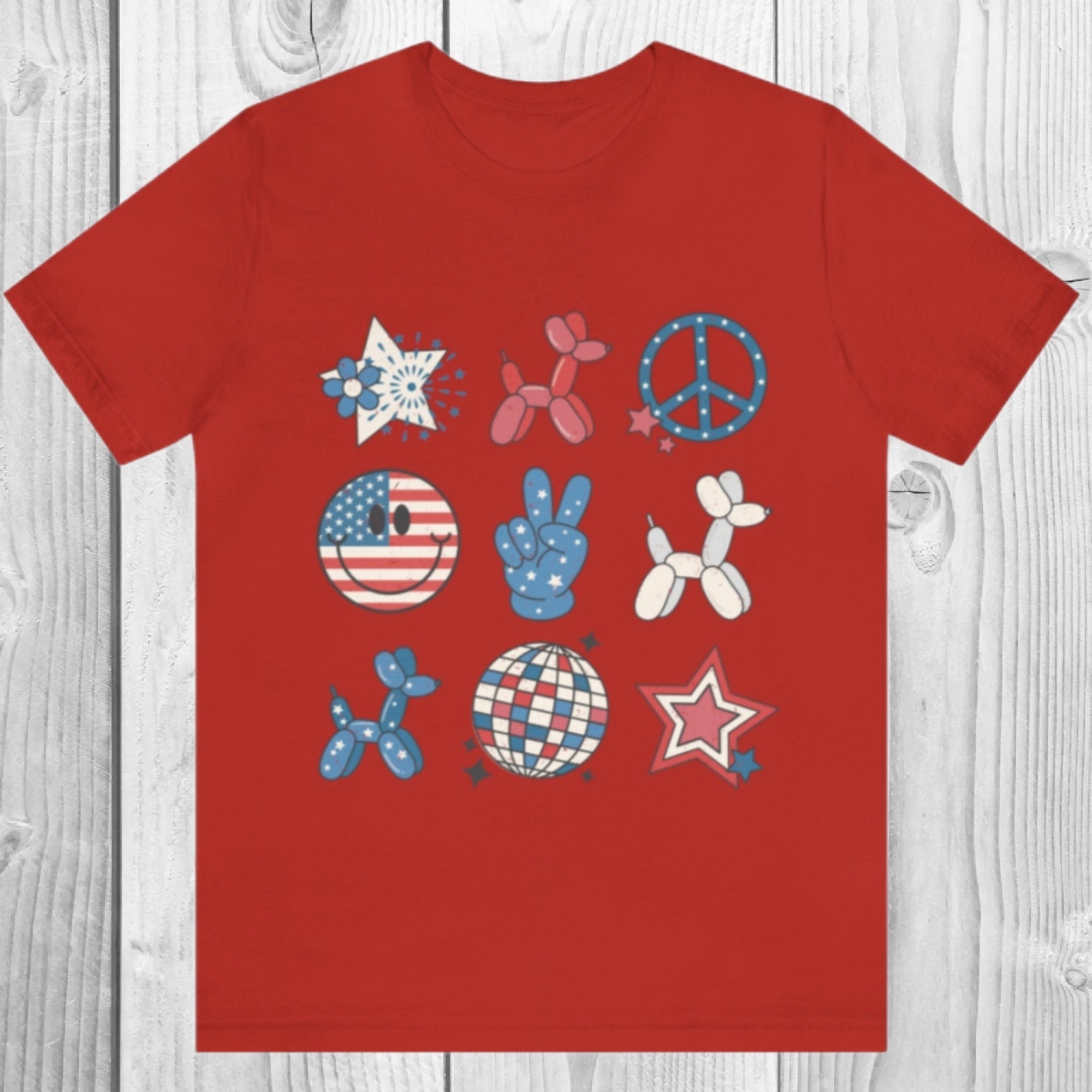 Retro Fourth of July Shirt, Patriotic Red White & Blue Tee, Independence Day Graphic T-Shirt, Memorial Day Unisex Fit