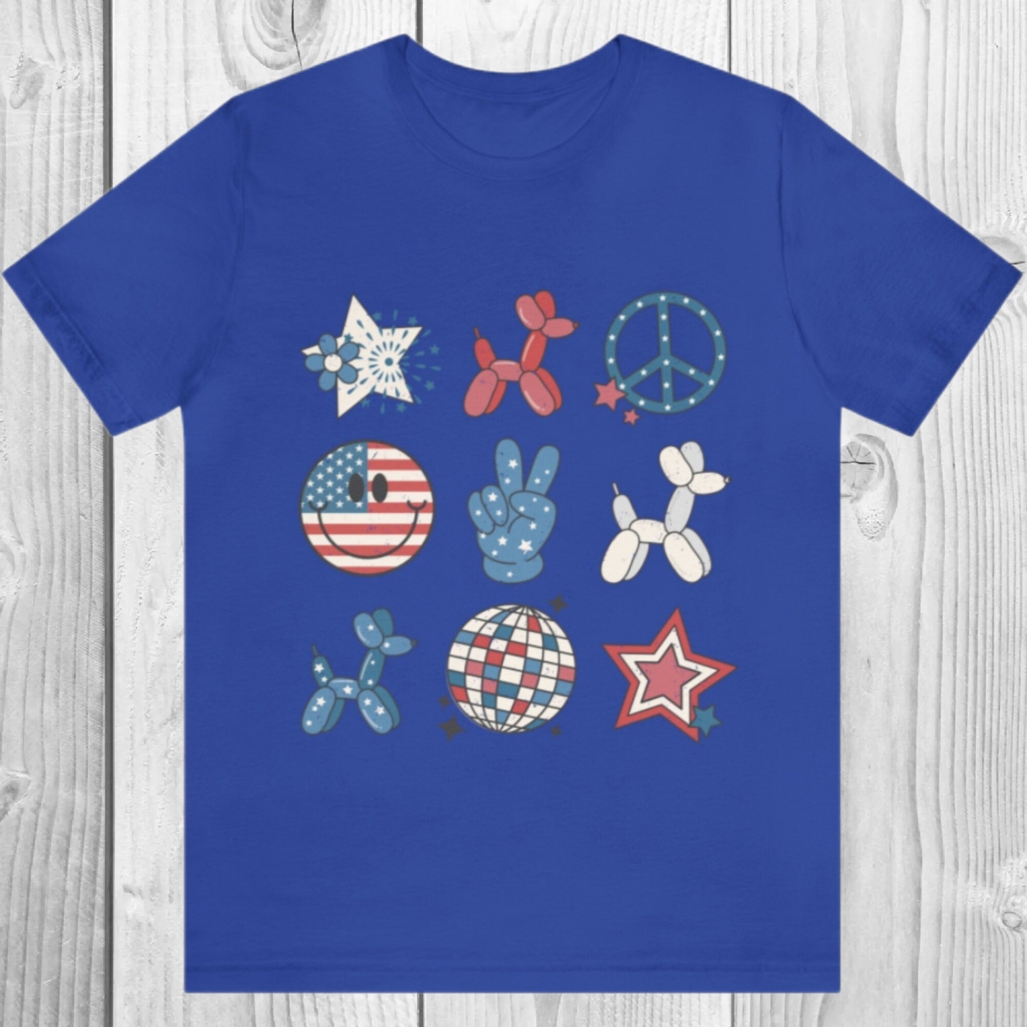 Retro Fourth of July Shirt, Patriotic Red White & Blue Tee, Independence Day Graphic T-Shirt, Memorial Day Unisex Fit