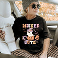 Women's Retro Halloween "Wicked Cute" Unisex Fit Softstyle T-Shirt, Halloween Shirt, Pastel Halloween Top, Girly, Small-3XL Sizes, Ghost