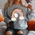 Women's "Stay Spooky" Retro Halloween Unisex Fit Heavy Blend™ Crewneck Sweatshirt In The Color Sport Grey, Halloween Sweater, Girly Pastel