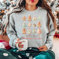 Women's Sweet Christmas "Sweet As A Christmas Cookie" Unisex Fit Heavy Blend™ Crewneck Sweatshirt In The Color Sport Gray, Holiday Sweater