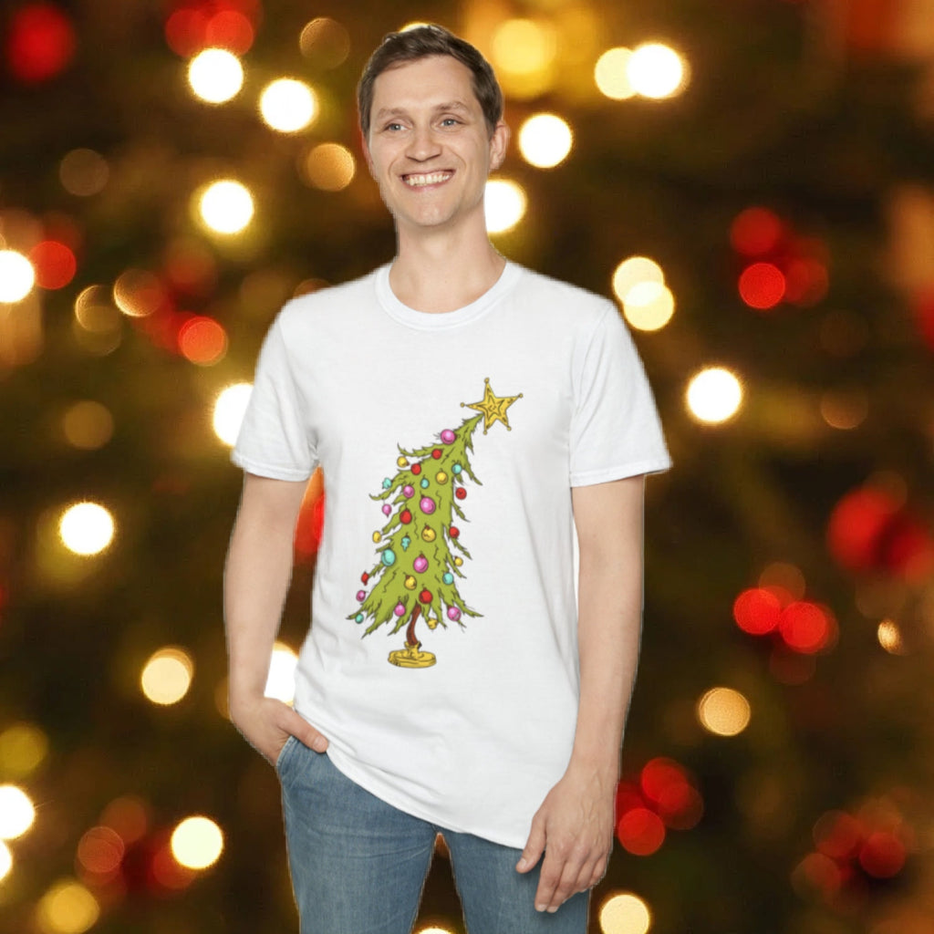 Women's Men's Unisex Fit Softstyle T-Shirt, Iconic Christmas Tree, Merry Christmas Shirt, Christmas Design Top, Trendy Design, Xmas Tree