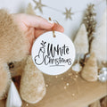 Ceramic Ornament, "White Christmas", White Elephant Gift, Funny Christmas, Naughty, Gag Gift