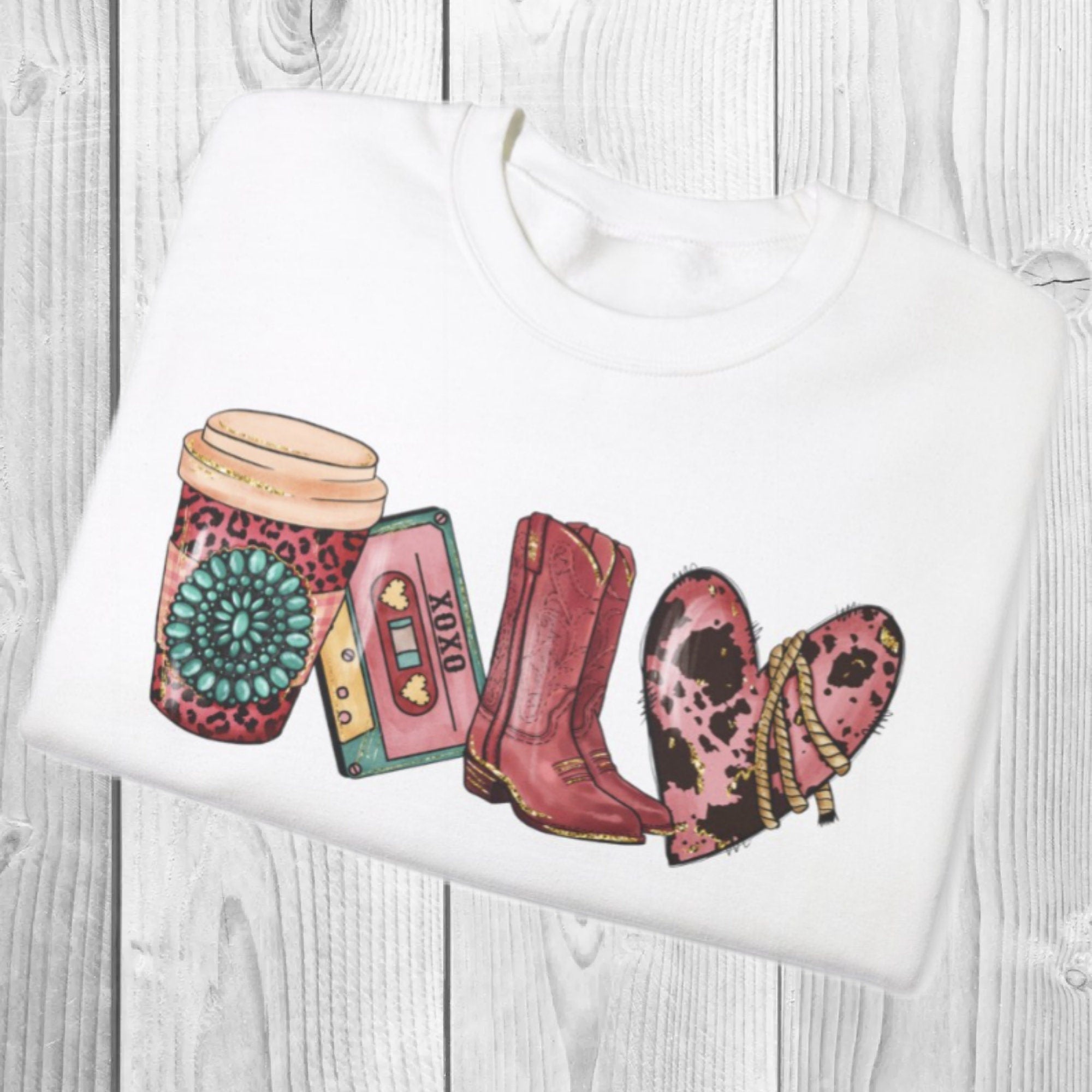 Women's Coffee Valentine's Day, Unisex Heavy Blend™ Crewneck Sweatshirt In The Color White