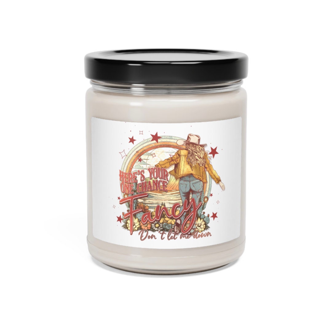 Apple Harvest Scented Soy Candle, 9oz, "Here's Your One Chance Fancy Don't Let Me Down"