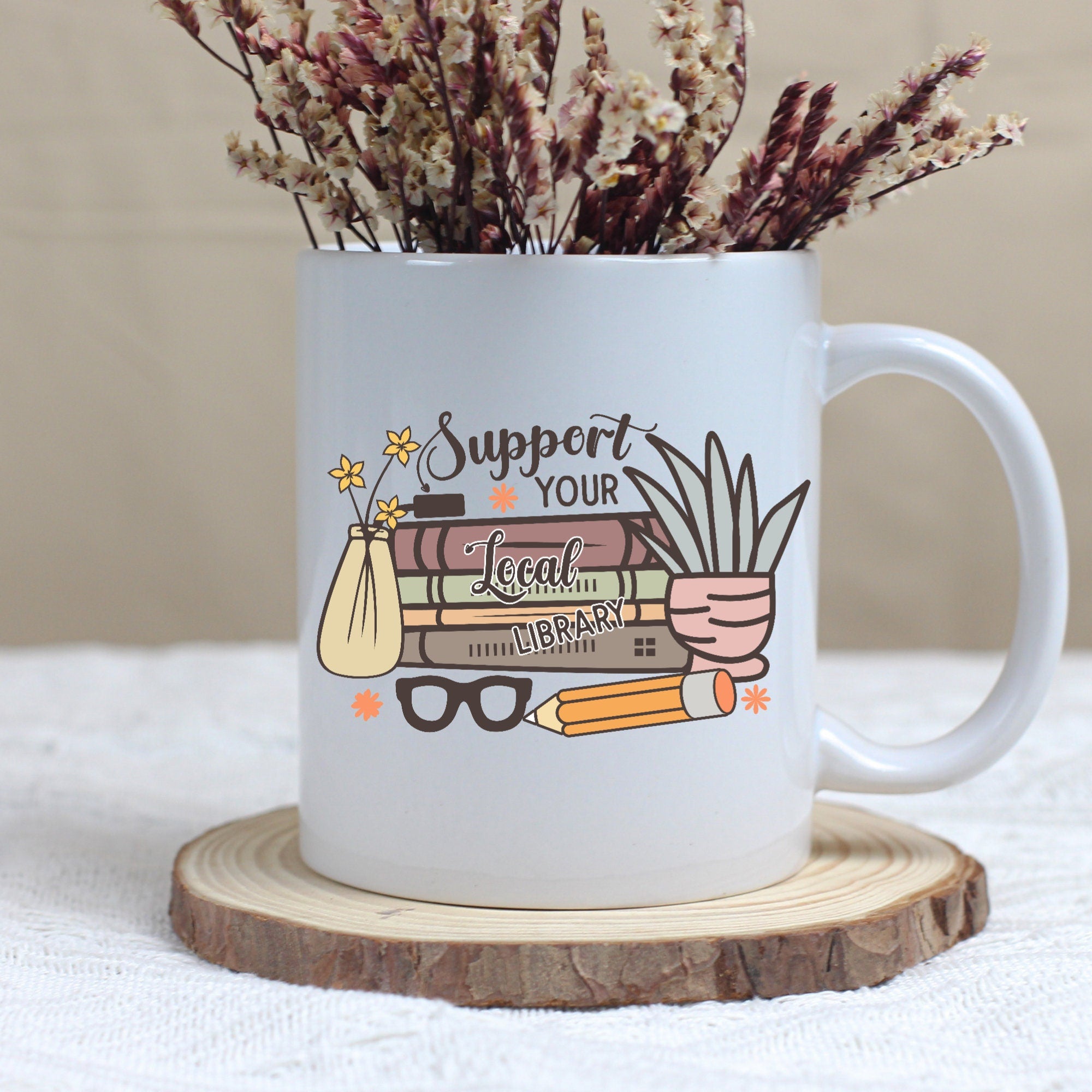 Support Your Local Library - Ceramic Mug, 11oz