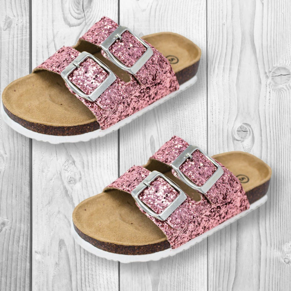 Girls/Toddler Pink Glitter Sandals