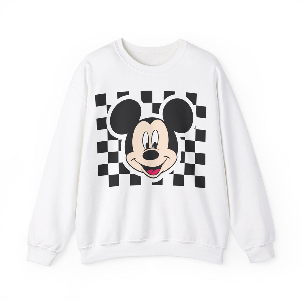 Men's, Women's, Checkered Mouse, Family Vacation, Trip, Vacay Mode, Unisex Fit Heavy Blend™ Crewneck Sweatshirt