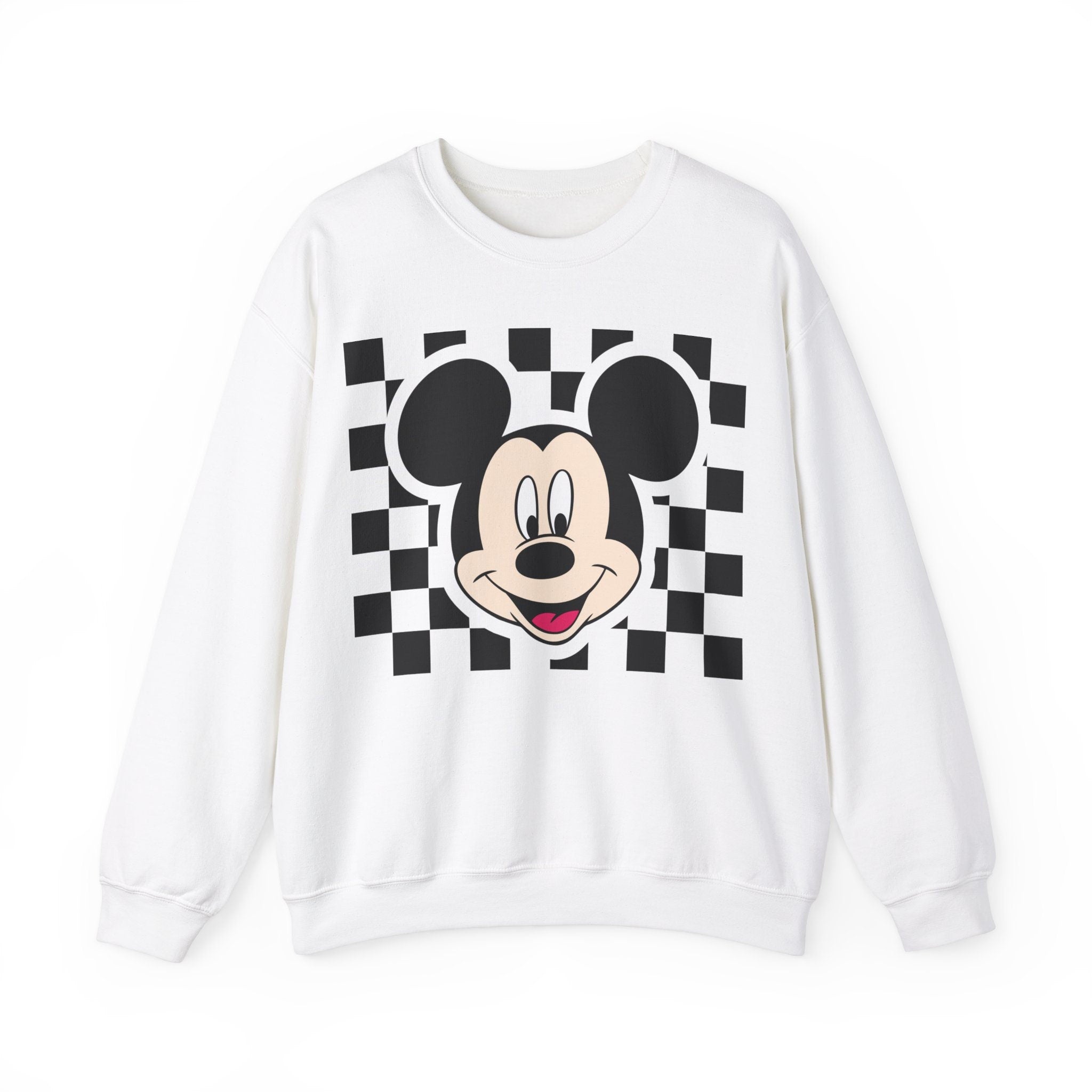 Men's, Women's, Checkered Mouse, Family Vacation, Trip, Vacay Mode, Unisex Fit Heavy Blend™ Crewneck Sweatshirt