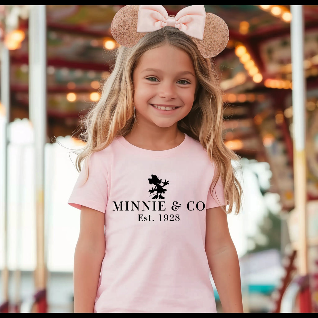 Girls Youth "Minnie & Co Est. 1928" Short Sleeve Tee