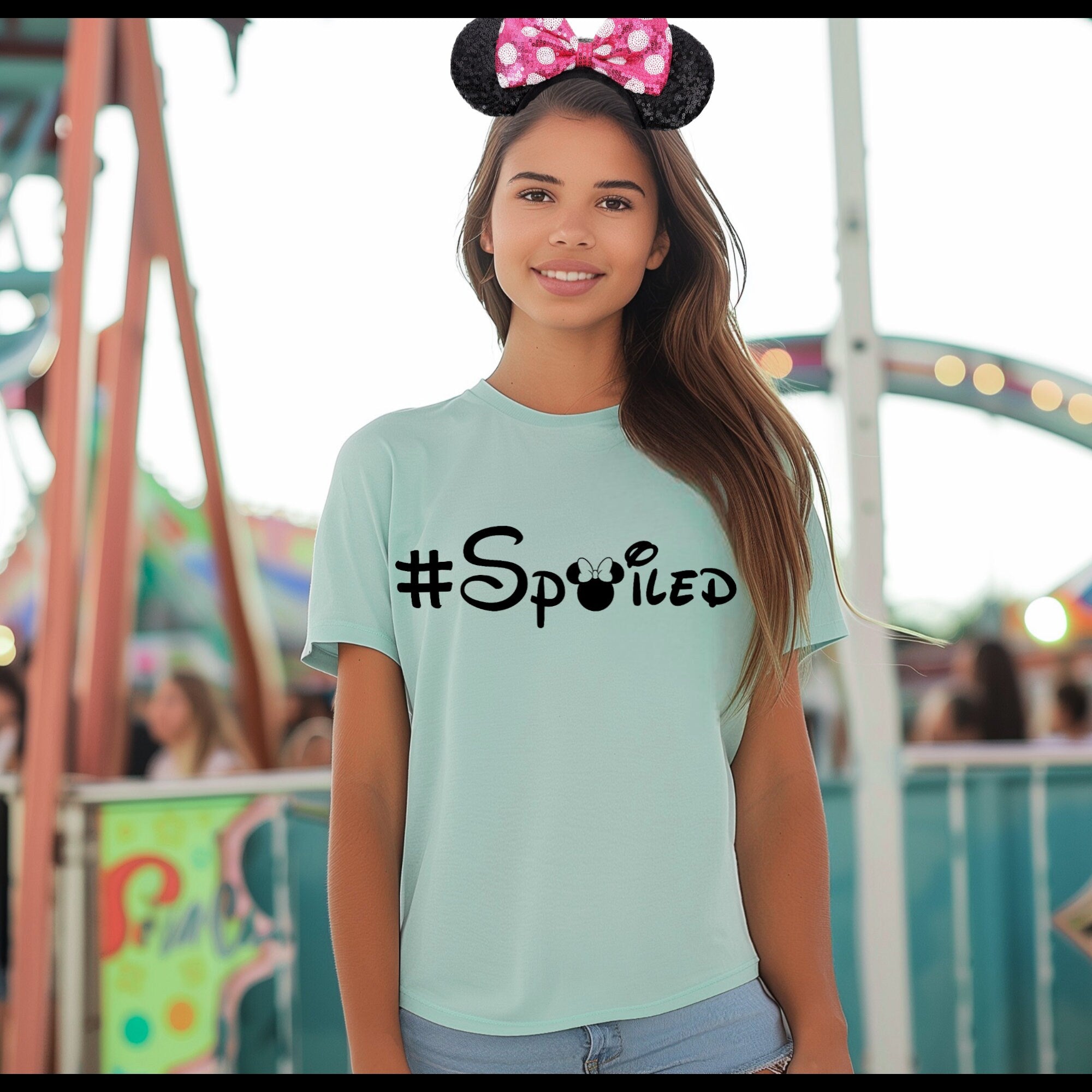 Disney Inspired "#Spoiled" Minnie Mouse Unisex Fit Jersey Short Sleeve Tee