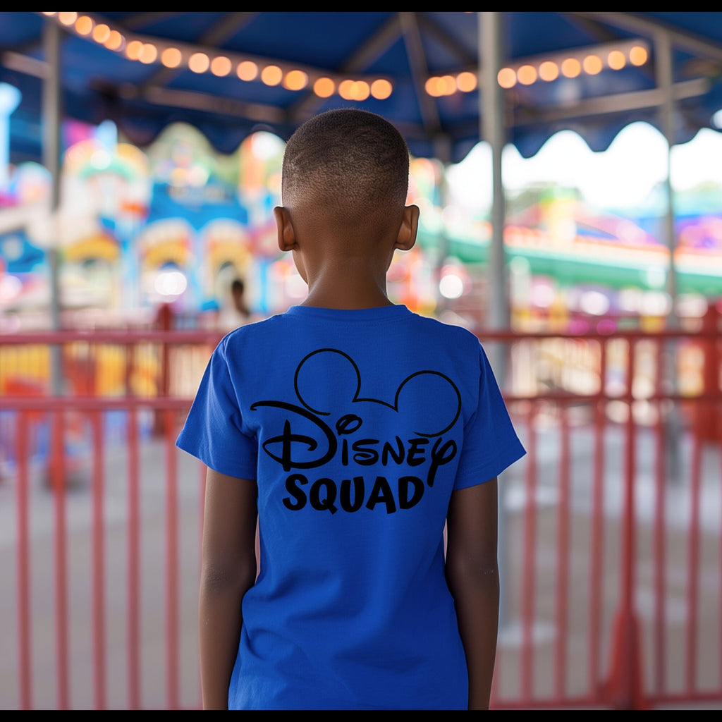 Youth "Disney Squad" On Front Corner & Back, Short Sleeve Tee