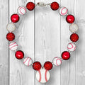Red & White Baseball Necklace
