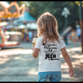 Toddler Girls "Look Like A Princess Fight Like A Jedi" On Back, Crown On Front, Short Sleeve Tee