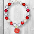 RESTOCKED! Apple Bubblegum Necklace, Back To School, First Day Of School, Apple Jewelry, Children's Necklace, Cute School Accessory, Pre-K