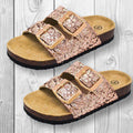 Girls/Toddler Glitter Sandals - Rose Gold