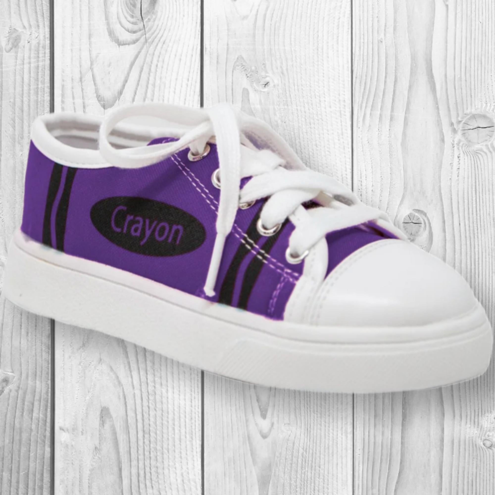 RESTOCKED! Girls/Toddler Crayon Sneakers - Pink, Red & NEW COLORS Purple And Blue! Back To School Shoes, Boutique, 1st Day Of School
