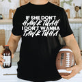 Men's "If She Don't Hawk Tuah I Don't Wanna Tawk Tuha" FREE EXPRESS SHIPPING! Jersey Short Sleeve Tee