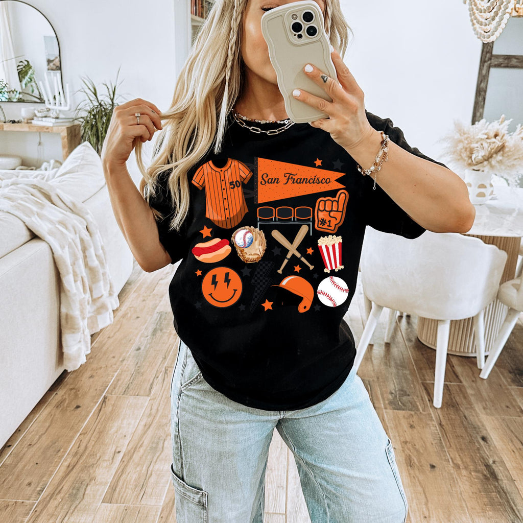 Women's, Men, San Francisco Giants, Unisex Fit Heavy Cotton Tee