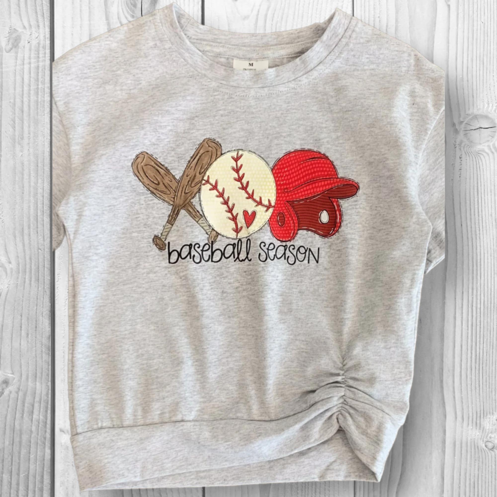 RESTOCKED! Girls/Toddler/Baby "Baseball Season" Gray & Red Ombre Denim Short Set, 6 12 18 Months 2T 3T 4T 5 6 7 8 10 12 14 16 Years, Tie Dye
