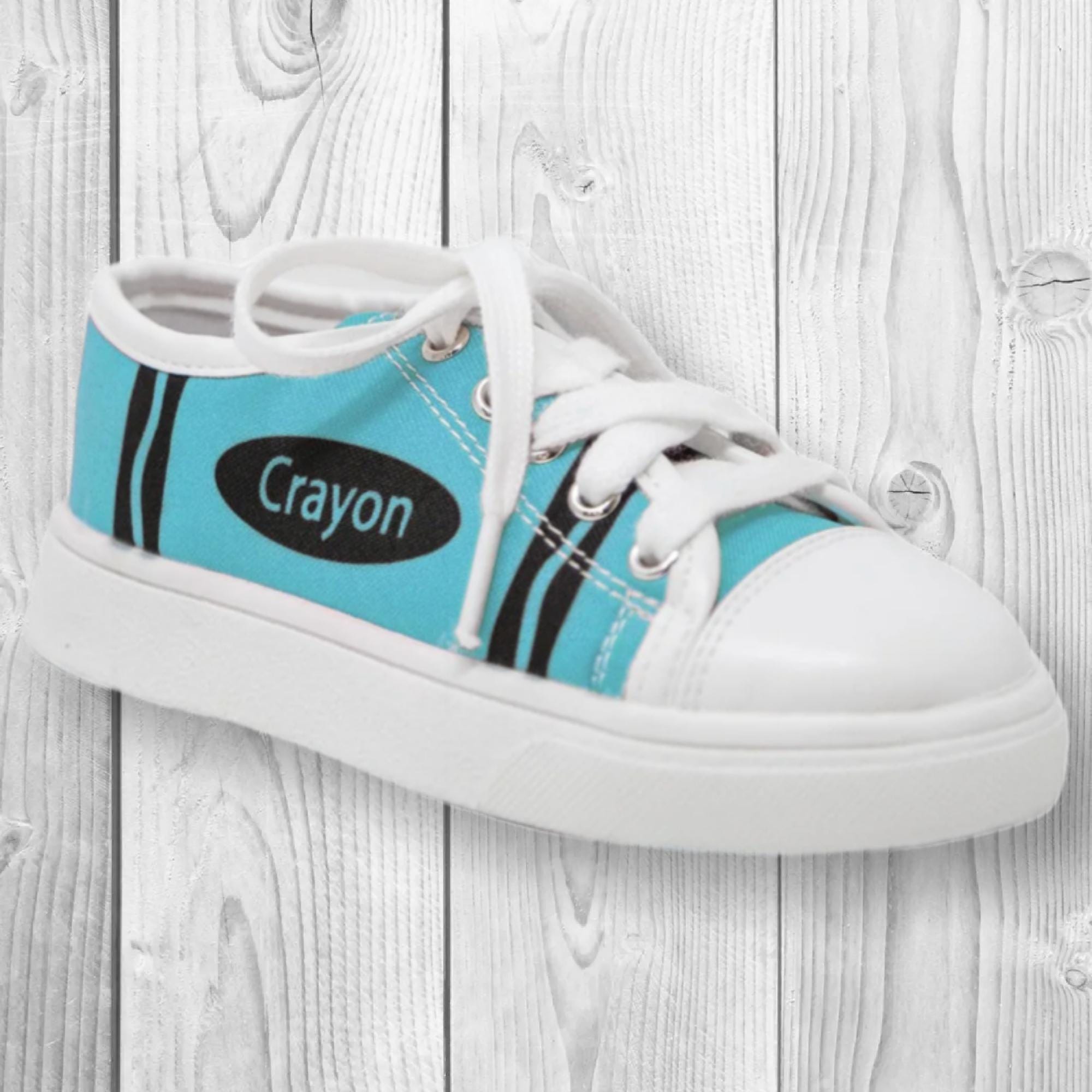 RESTOCKED! Girls/Toddler Crayon Sneakers - Pink, Red & NEW COLORS Purple And Blue! Back To School Shoes, Boutique, 1st Day Of School