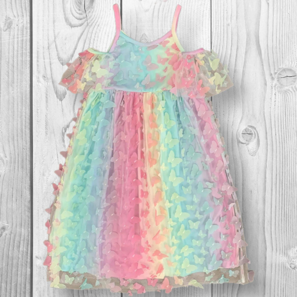 RESTOCKED! Girls/Toddler/Tween/Teen Butterfly Princess Costume, Rainbow Pastel, Kid, Halloween Outfit, Boutique, Halloween Costume