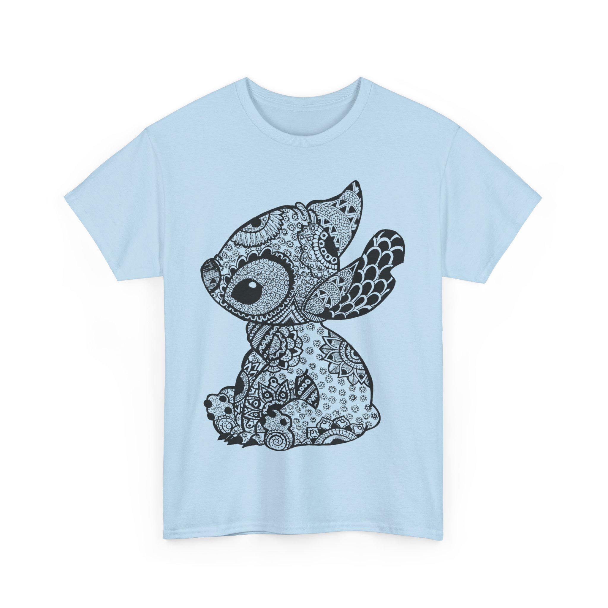 Disneyland Stitch Light Blue Unisex Tee, T-Shirt for Adults, Cute Character Shirt, Theme Park Outfit, Vacation Apparel