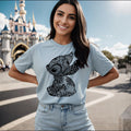 Disneyland Stitch Light Blue Unisex Tee, T-Shirt for Adults, Cute Character Shirt, Theme Park Outfit, Vacation Apparel