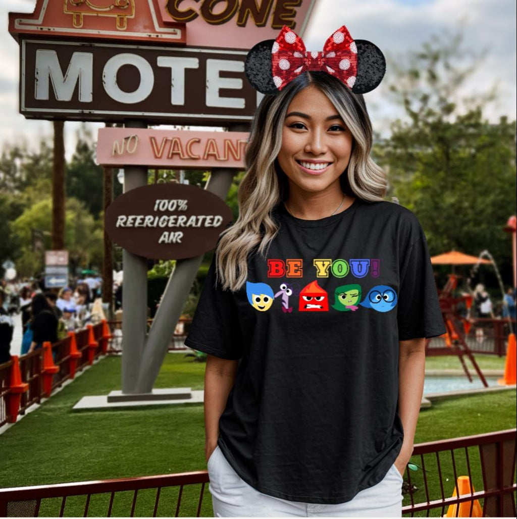 Disney "Be You" Unisex Tee, FREE EXPRESS SHIPPING! Disneyland World Theme Shirt, Movie Fan Gift,  Inside Out Outfit, Disney Lover Apparel