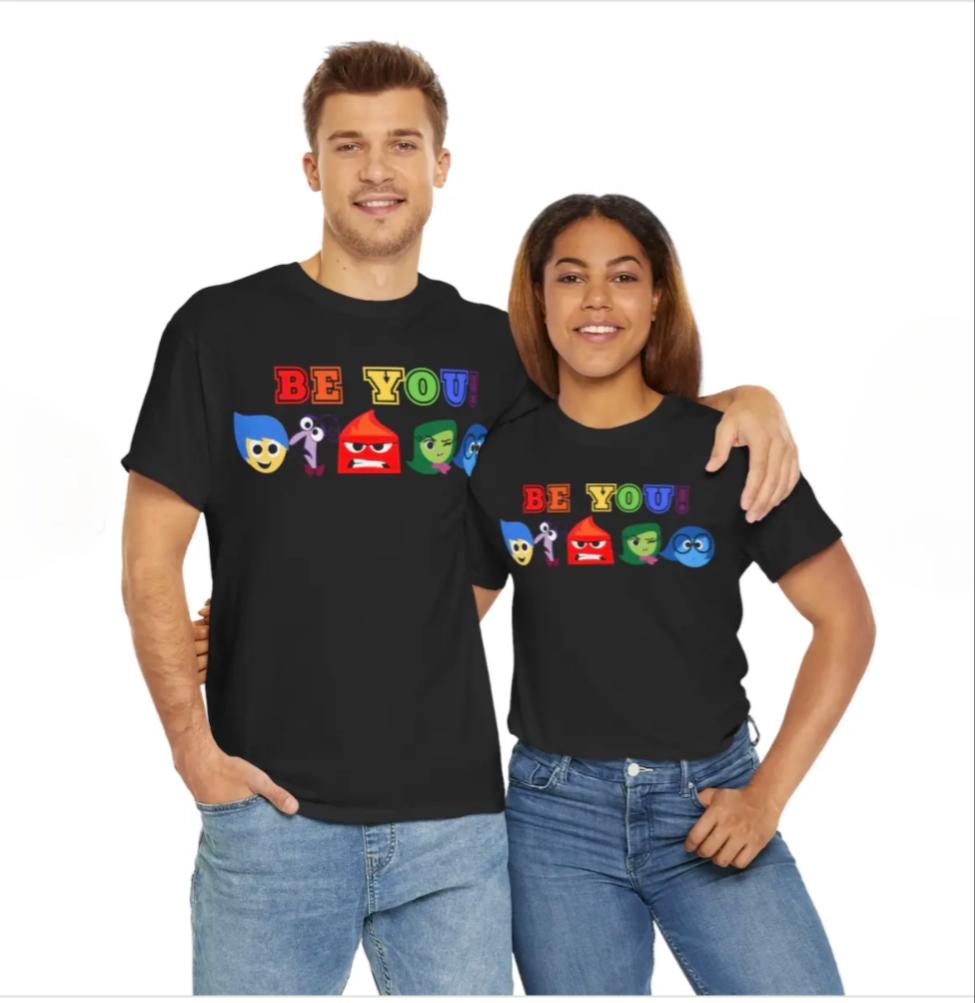 Disney "Be You" Unisex Tee, FREE EXPRESS SHIPPING! Disneyland World Theme Shirt, Movie Fan Gift,  Inside Out Outfit, Disney Lover Apparel