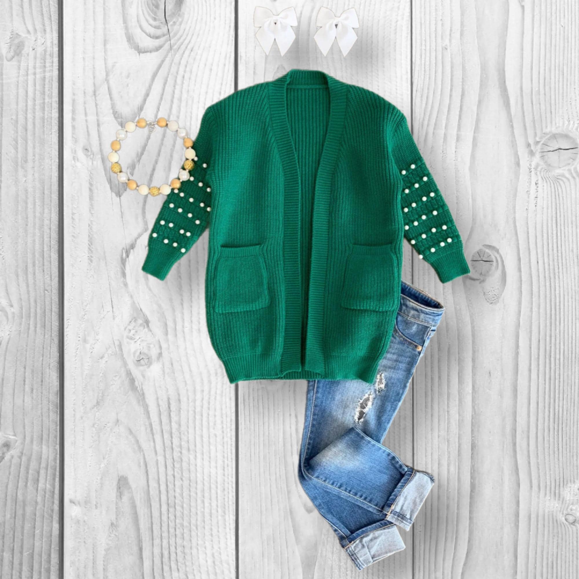 RESTOCKED! Girls/Toddler/Baby Pearl Cardigan Sweater In The Color Red, Lavender, Mint, Green, Black, Pink Or White
