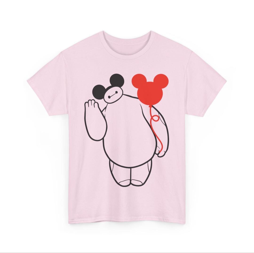 Baymax Disneyland Disney World Pink Unisex Tee, T-Shirt for Adults, Cute Tee Shirt, Theme Park Top, Fun Graphic Shirt