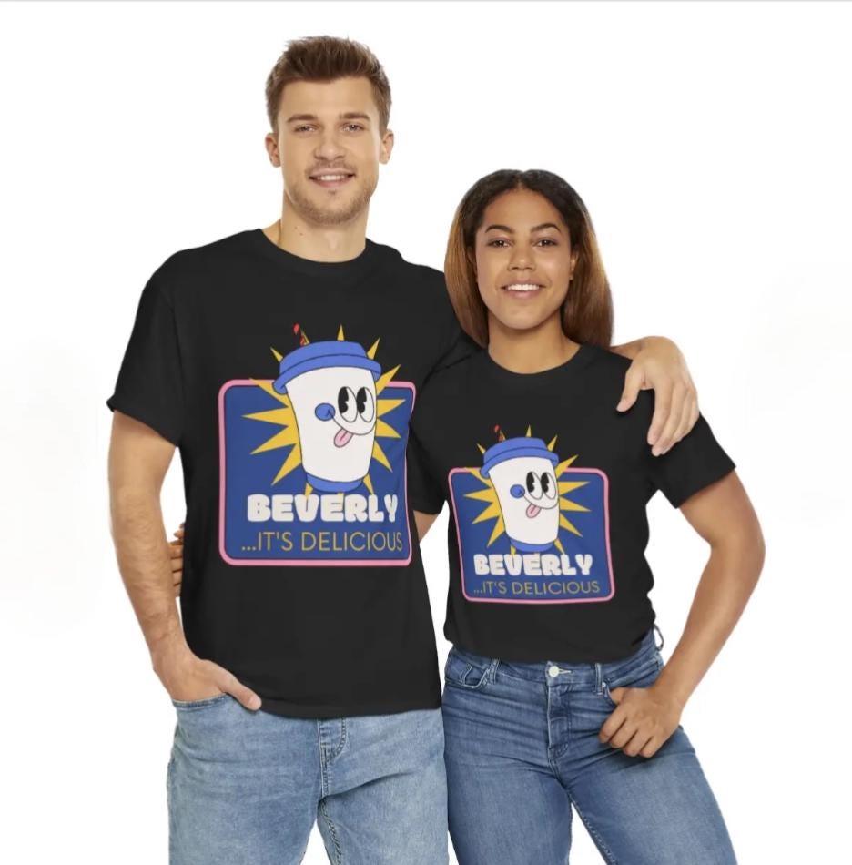 Disney World "Beverly It's Delicious" Unisex Tee Shirt for Epcot Food and Wine Festival, Funny Black Shirt