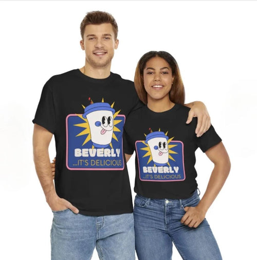 Disney World "Beverly It's Delicious" Unisex Tee Shirt for Epcot Food and Wine Festival, Funny Black Shirt