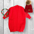 RESTOCKED! Girls/Toddler/Baby Pearl Cardigan Sweater In The Color Red, Lavender, Mint, Green, Black, Pink Or White