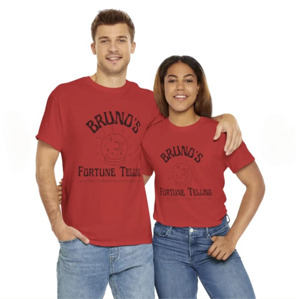 Disney Bruno's Fortune Telling Red T-Shirt, Disneyland Disney World Encanto Unisex Tee, Matching Family Shirt, Theme Park Vacation Apparel,
