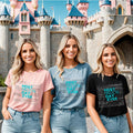 Most Magical Day Ever Disneyland Disney World Unisex Tee, Matching Family Vacation Shirts, Black Light Blue Pink, Matching Disney Shirts,