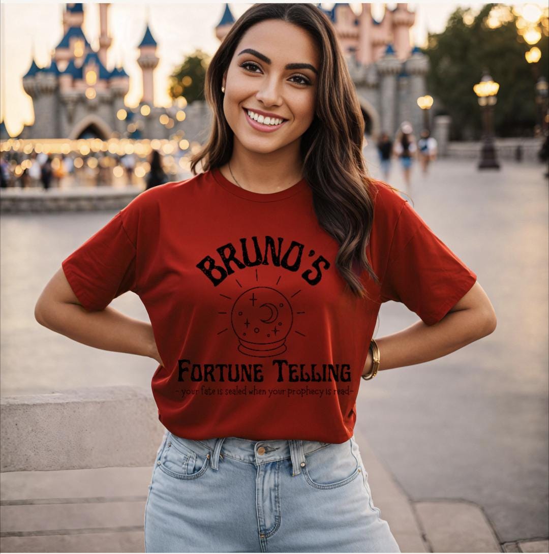 Disney Bruno's Fortune Telling Red T-Shirt, Disneyland Disney World Encanto Unisex Tee, Matching Family Shirt, Theme Park Vacation Apparel,